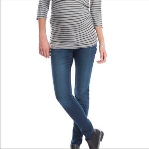 Harper Grey Skinny Maternity Pull-On Jeans SZ Large Comfortable Waistband NEW